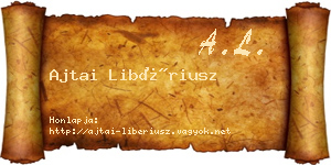 Ajtai Libériusz névjegykártya